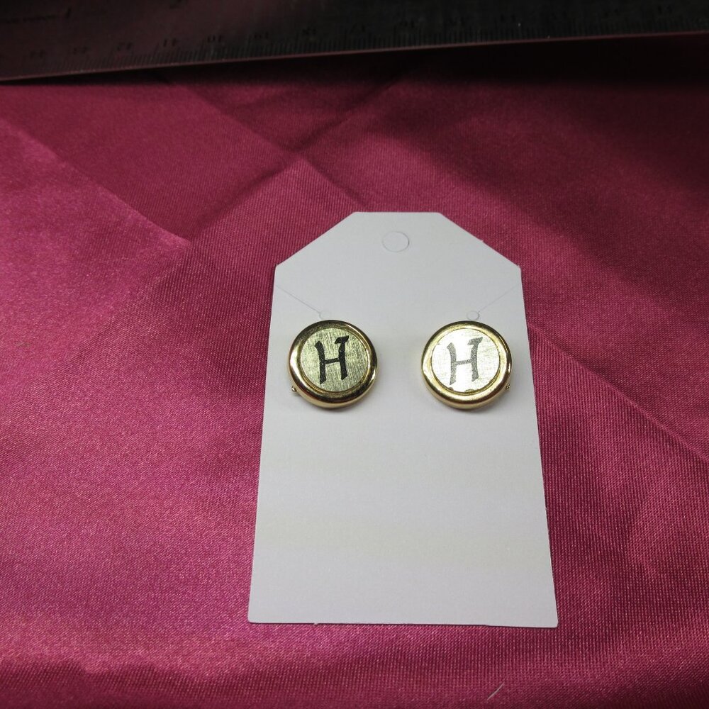 Button Covers Letter "H" Gold tone